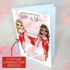Personalised Candy Cane Christmas Cocktail Card To A Couple