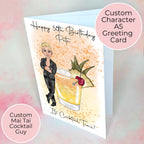 Personalised Mai Tai A5 Birthday Greeting card For Him