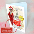 Personalised Santa Christmas Cocktail Card for A Special Son