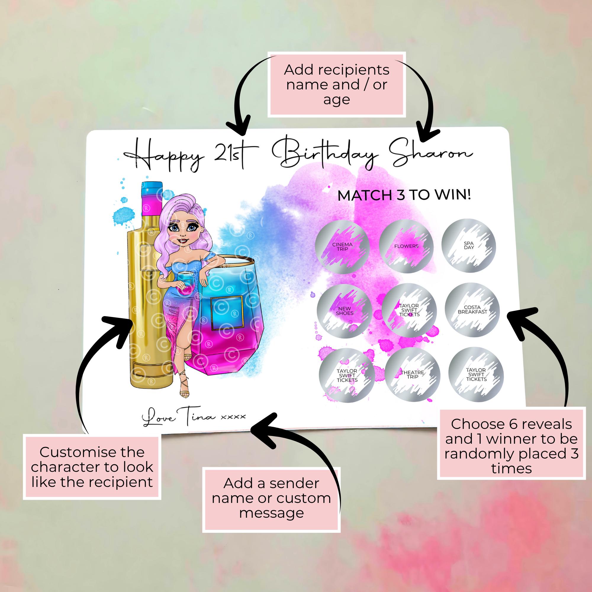 AU Vodka Personalised Scratch Card Reveal #SC