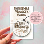 "I Believe In A Baileys Martini " Novelty Button Badge, Table Name Setting Badge