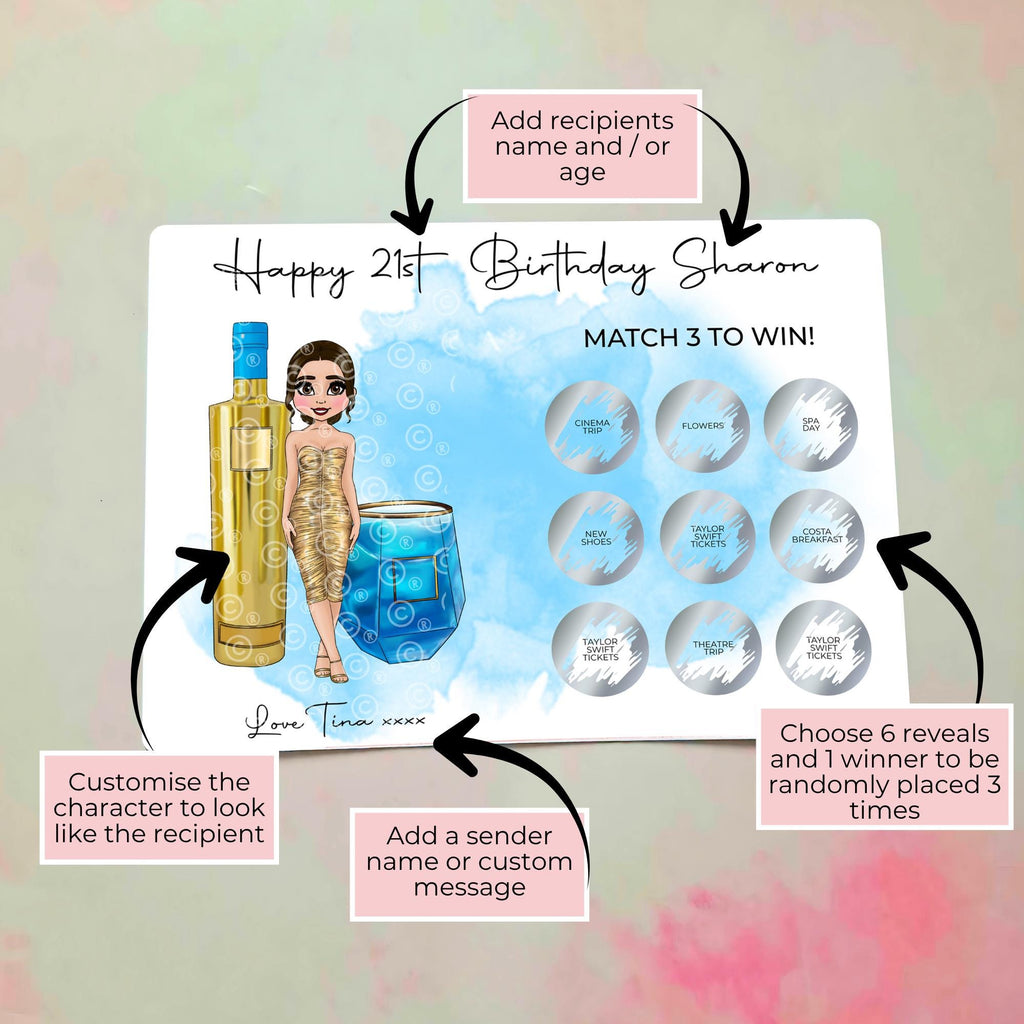 AU Vodka Personalised Scratch Card Reveal #SC