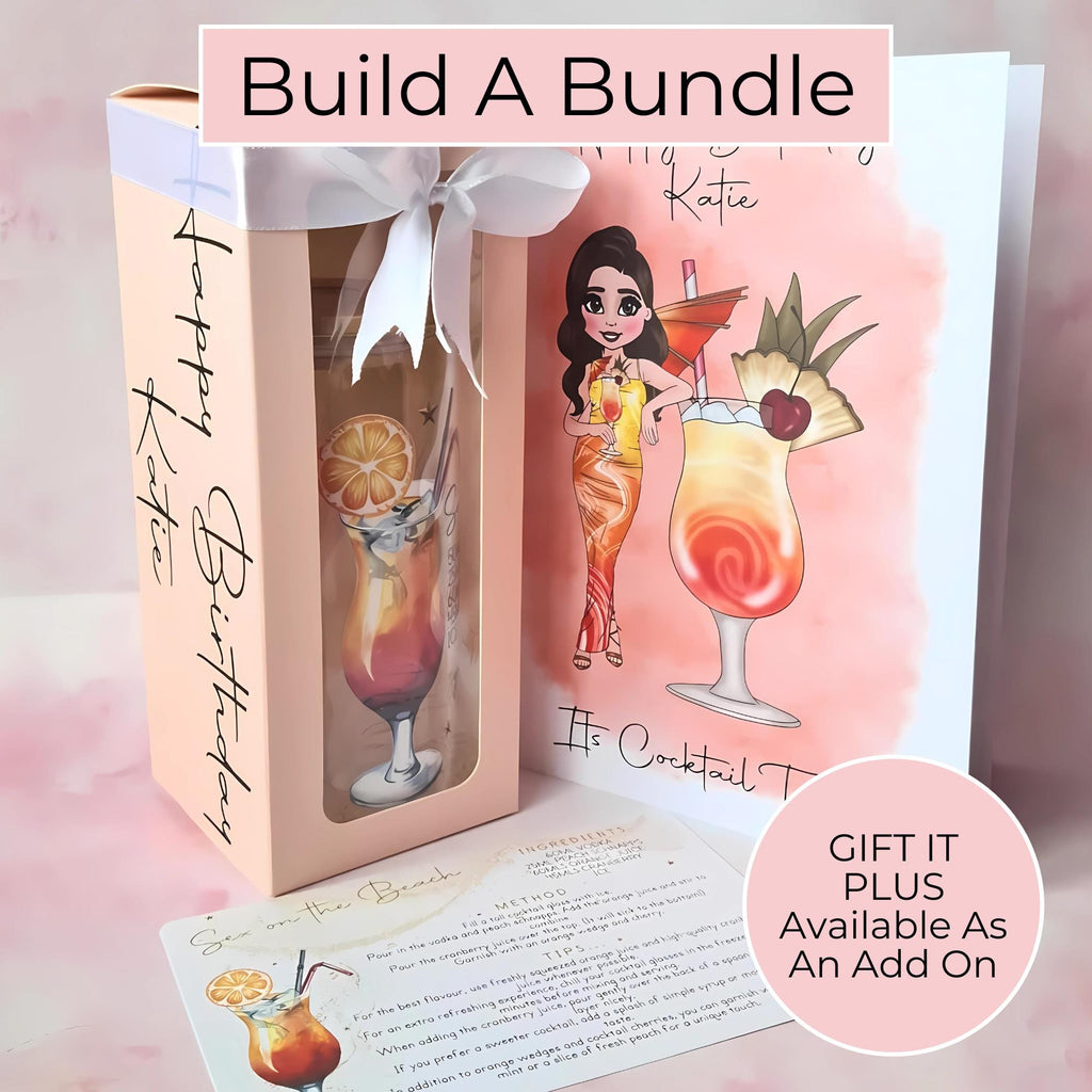 16oz Rose Sangria Cocktail Recipe Glass with Bamboo Lid & Straw