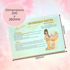 Personalised Gingerbread Martini Cocktail Chopping Board, A4 Tempered Glass Worktop Saver